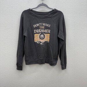 Mate The Label Dont Wake Dreamer Grey Organic Cotton Sweatshirt Womens sz Small